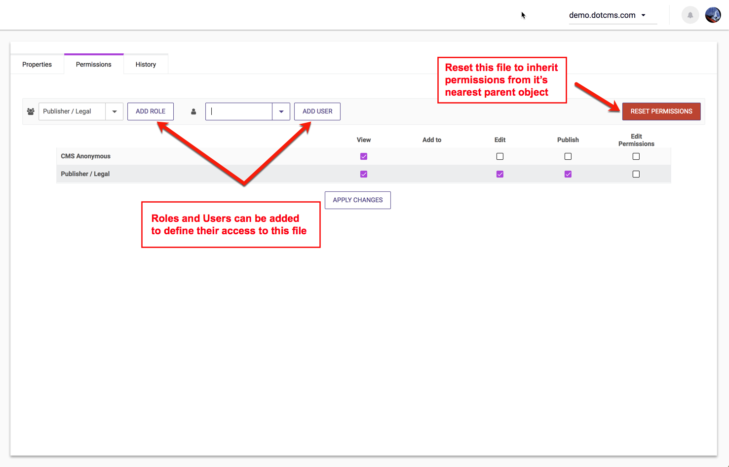 Individual Menu Link Permissions